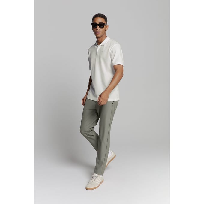 No Excess Polo Pique Solid Stretch White Größe: XXL | Poloshirts Outlet | Herren | Weiß