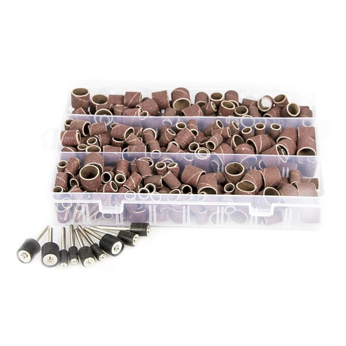 338 stuks schuurtrommelset, nagelboorbits, gepolijste Dremel-accessoires, roterend gereedschap 338pcs black
