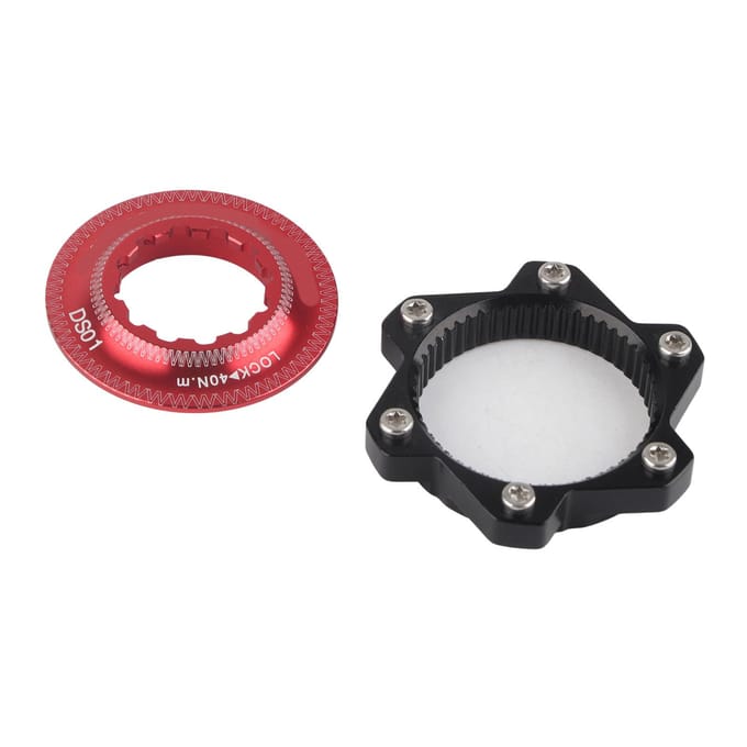 Rem Center Lock Fiets 6 Bouten Schijf Rotor Adapter Set Fiets Aluminiumlegering Accessoire(RoodZwart ) black