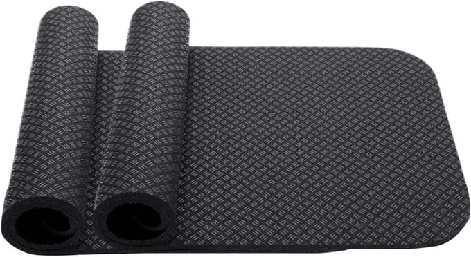 Hometrainer Mat - Loopband Pad - Vloer Beschermen - Opvouwbaar Ontwerp - 63.5 x 30 cm - Zwart