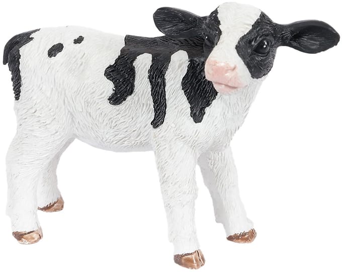 PIA Soft Toys - Koe speelfiguur - 7,5 cm - Decoratief Dierenbeeld