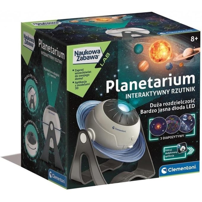 Wetenschappelijk plezier. Interactieve projector. Planetarium.