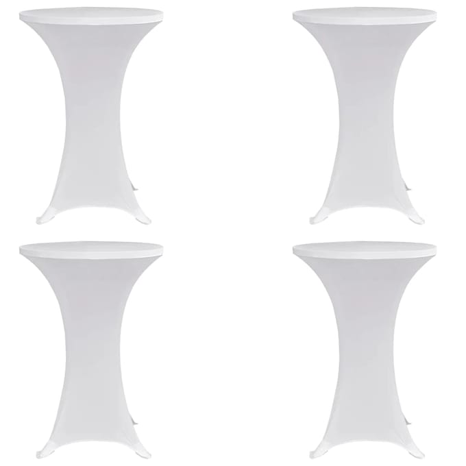 vidaXL - Statafelhoes - 4 - st - stretch - Ø60 - cm - wit