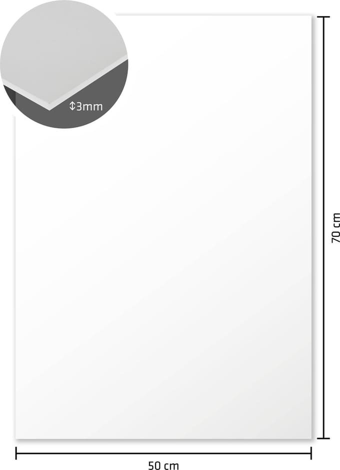 Kangaro foamboard - wit - 50x70cm - 3 mm dik - 2 zijdig mat papier - K-0073-005