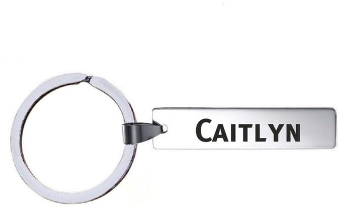 Sleutelhanger Met Naam - Caitlyn - RVS