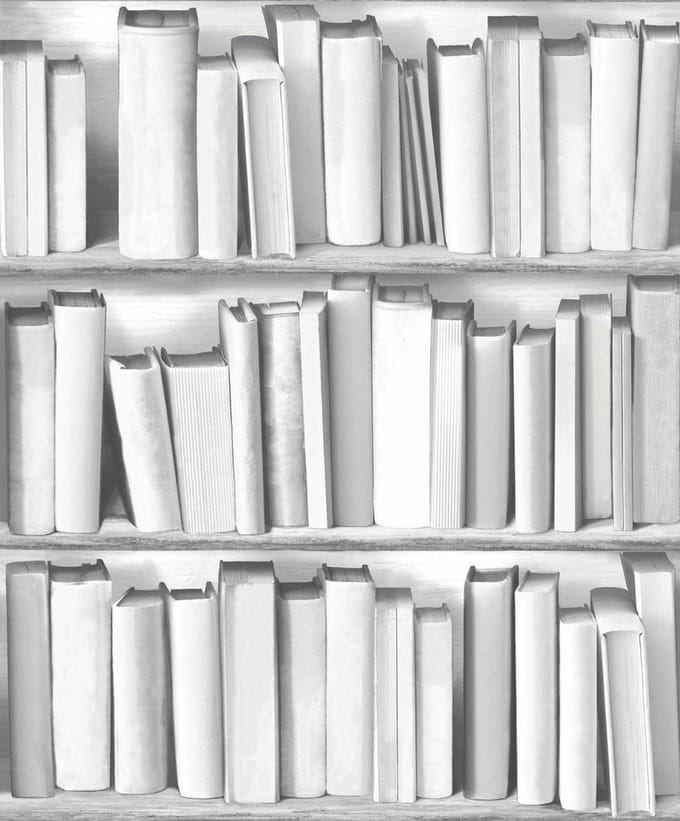 Dutch Wallcoverings vliesbehang boekenkast - grijs