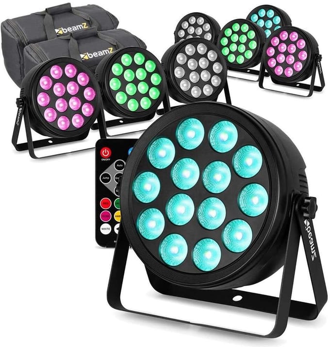 BeamZ set van 8 BCC145 LED PAR in flightbags - PAR spot met 14x 4W LED’s - RGBW
