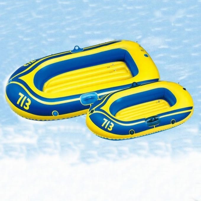 Dubbele Kajak Verdikte Opblaasbare Visboot Water Opblaasbare Boot Tweepersoons Rubberboot geel