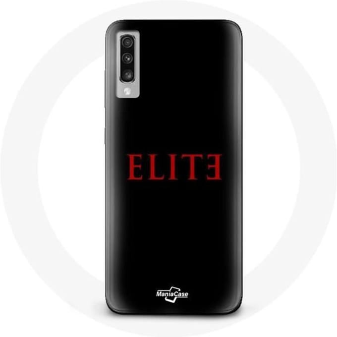 Coque pour Samsung Galaxy A70 Elite Saison 5 Logo Rouge Fond Noir