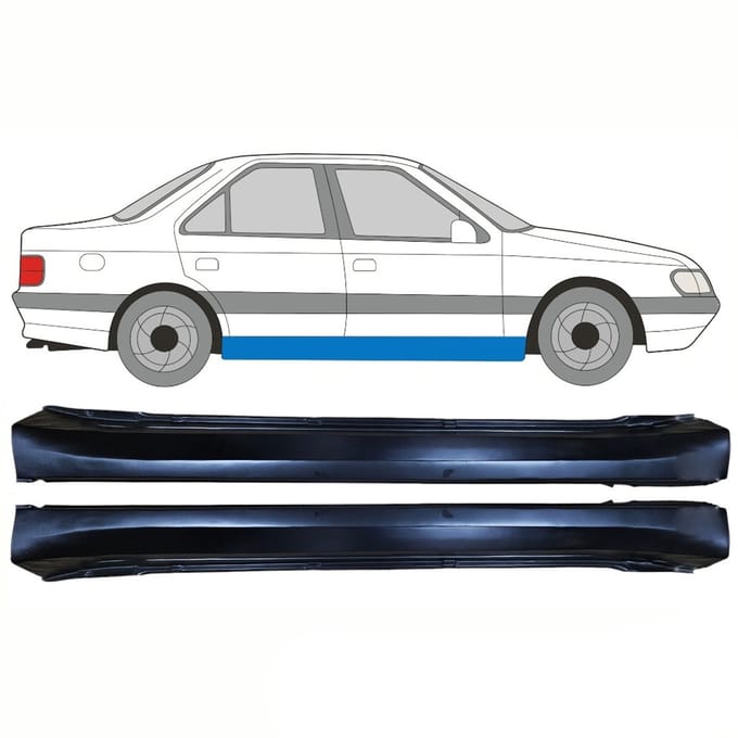 Volledige dorpel voor Peugeot 405 1987-1996 / Links + Rechts / Set
