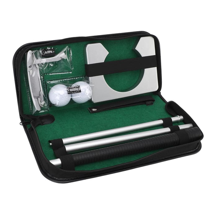 Putting Bal Spel Set Hoge Simulatie Ontwerp Gesplitste Keu Indoor Putter Oefenmateriaal Kit voor Thuis Buiten gray
