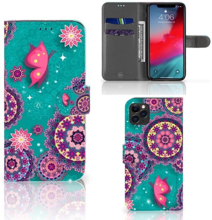 Apple iPhone 11 Pro Max Hoesje Cirkels en Vlinders