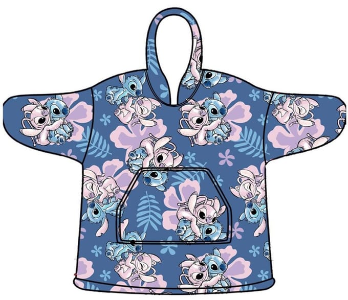 Disney Lilo & Stitch Hoodie Fleece deken, Angel - Kind (3 - 6 jaar) - Polyester