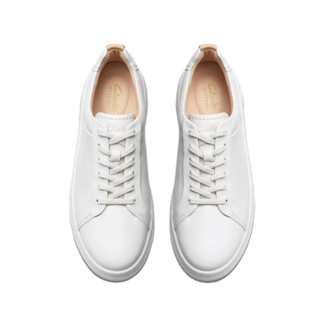 Clarks Hollyhock Walk - dames sneaker - Wit - maat 35.5 (EU) 3 (UK)