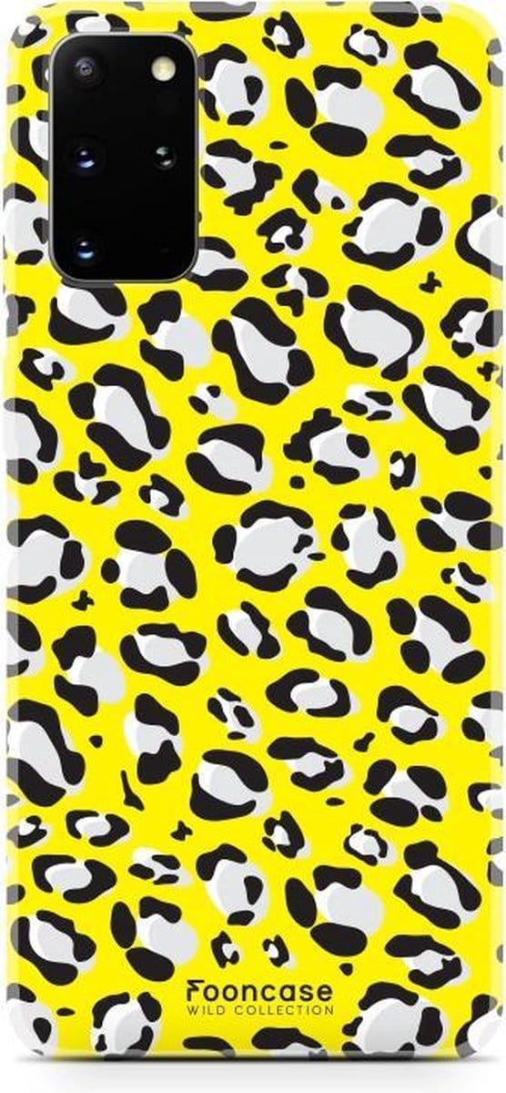 Fooncase Hoesje Geschikt voor Samsung Galaxy S20 Plus - Shockproof Case - Back Cover / Soft Case - Luipaard / Leopard print / Geel