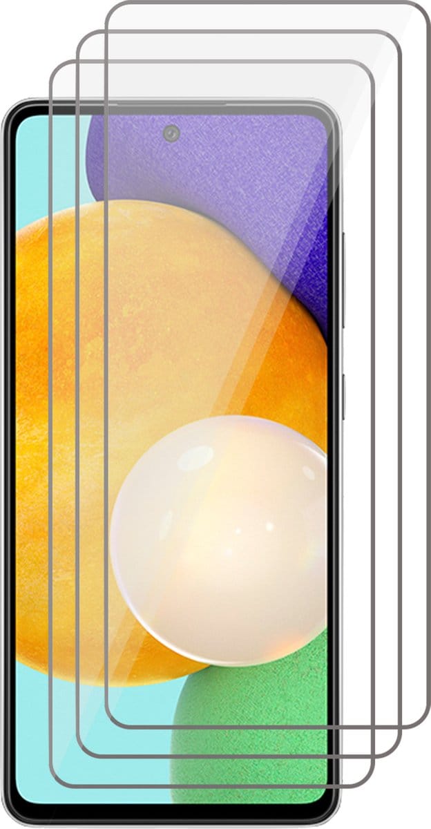 Screenprotector geschikt voor Samsung A72 - Beschermglas Screen Protector Glas - 3 stuks