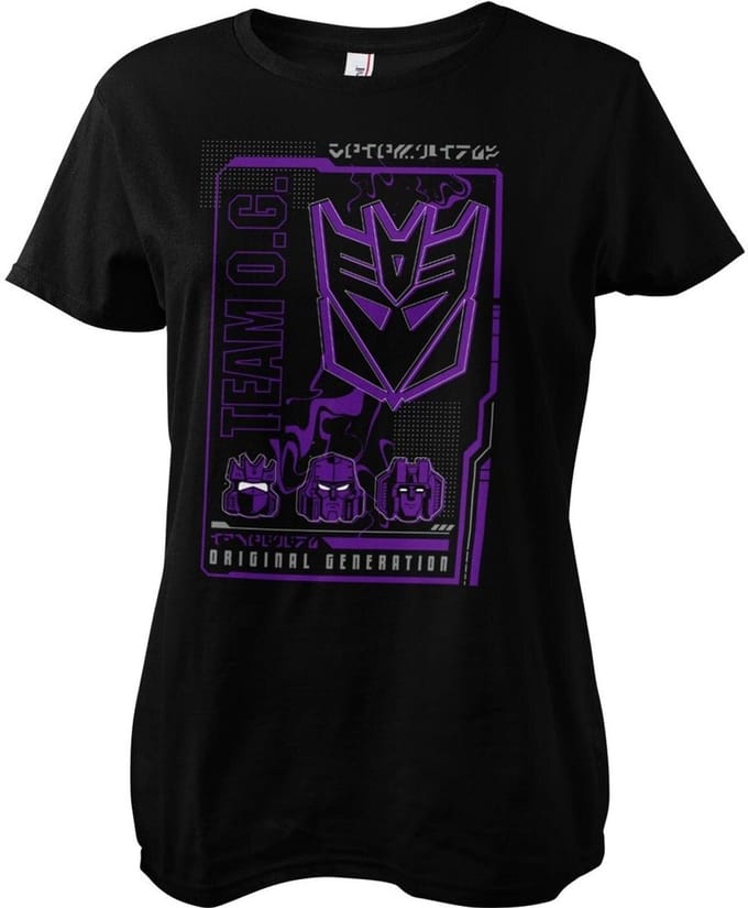 Transformers Decepticon Original Generation Girly Tee dames-T-shirt zwart