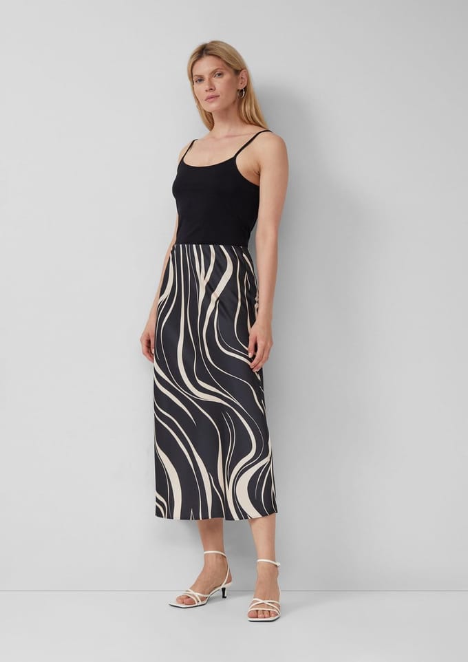 Regular fit midirok van viscosemix