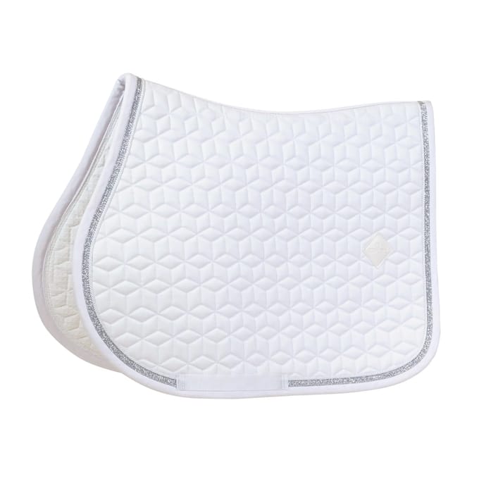 Kentucky Horsewear - Zadeldek - Zadeldoek glitter rope jumping wit/wit