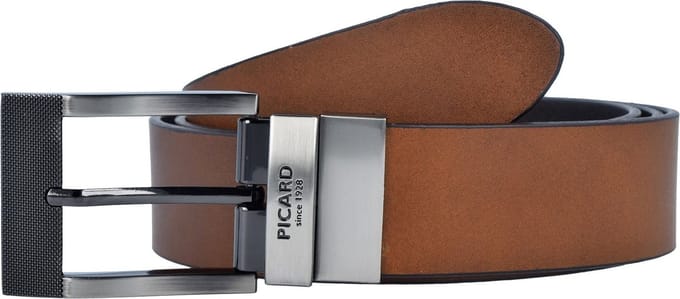PICARD Leren riem Belt Leather Belt W110 Cognac bruine zwart