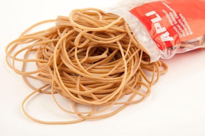 Elastische banden 80 x 2 mm - 1 kg zak