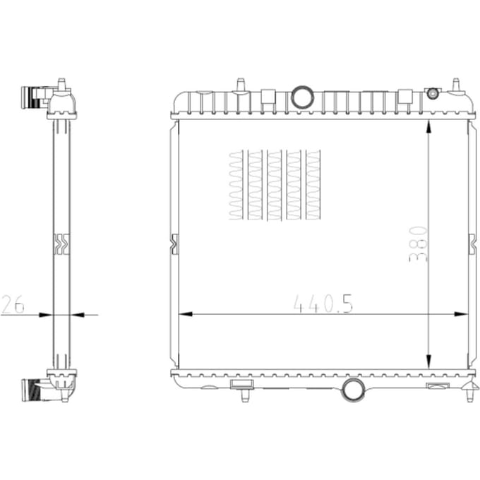 Radiator, motorkoeling NRF 550021