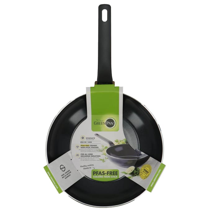 Greenpan Essence Wok met Keramische Antikleeflaag - PFAS vrij - Ø 28cm