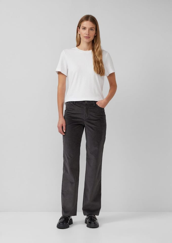 Regular fit corduroy broek met 5-pocketmodel