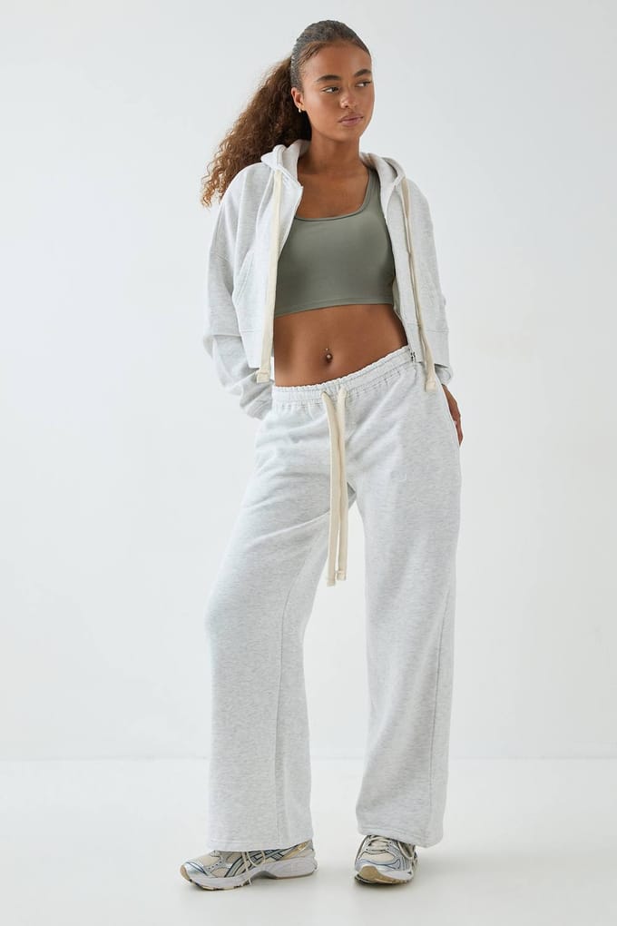 Dames Tall DSGN Studio Contrast Trekkoord Rechte Pijp Jogger | Ash Grey | Maat: XL