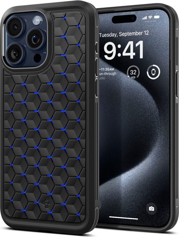 Spigen Cryo Armor Apple iPhone 15 Pro Max Hoesje Back Cover Blauw