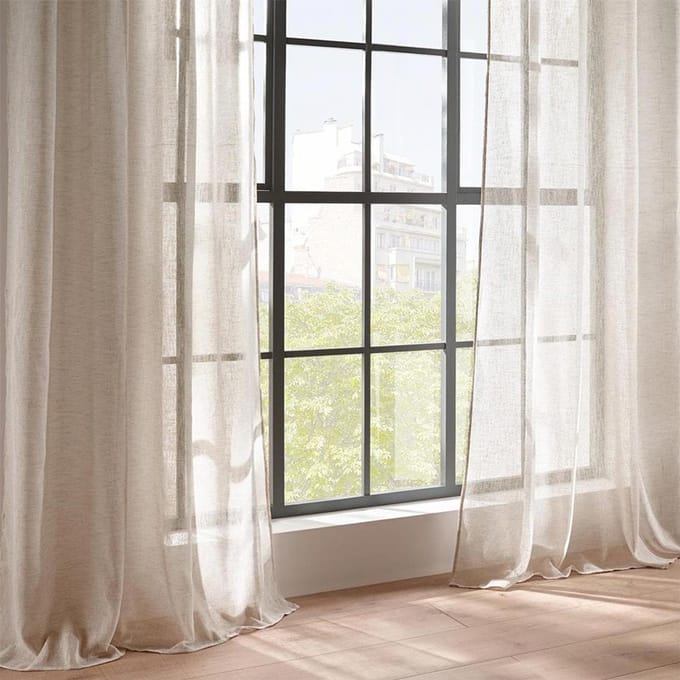 Eazy Living Glasgordijn 140 x 240 cm Maude Beige
