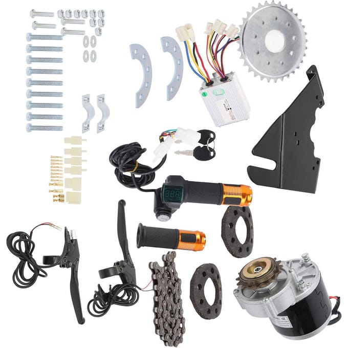 36V 350W Elektrische Fiets Borstelmotor Controller Accessoire Kit voor 22?28in Gewone Fiets black