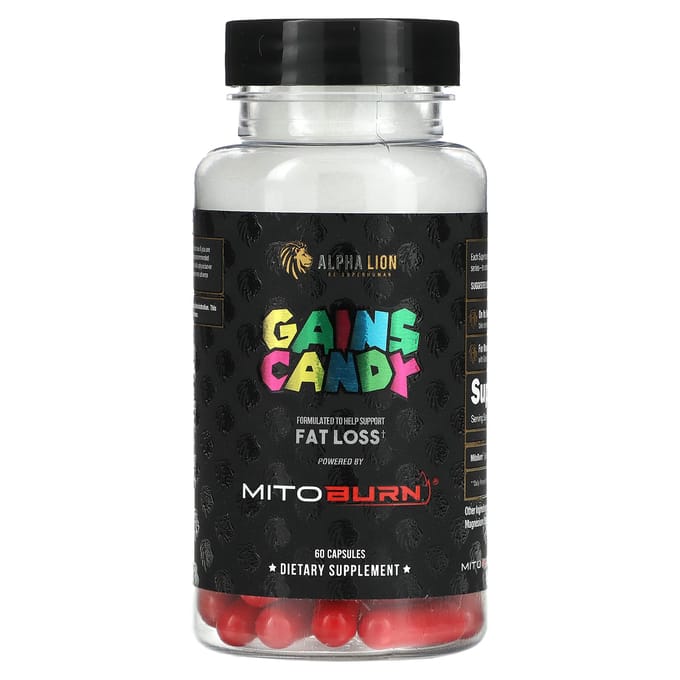 ALPHA LION, Gain Candy, MitoBurn, 60 capsules