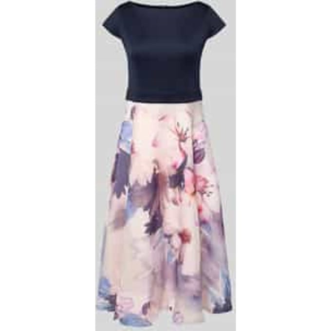 Cocktailjurk met bloemenmotief