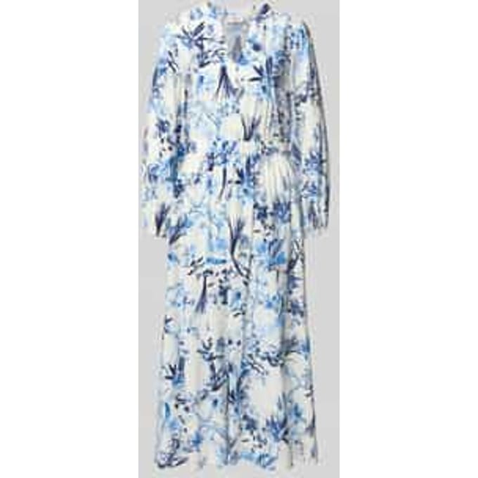 Midijurk van viscoses mix in allover-look