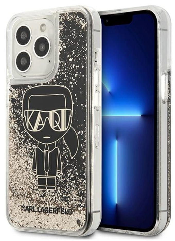 Karl Lagerfeld Liquid Glitter Gatsby Case for iPhone 13 Pro / iPhone 13 - Black