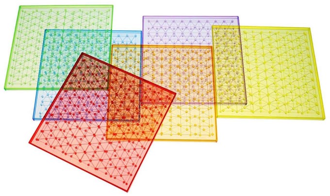 Transparant Geometrisch Bord - 6st.