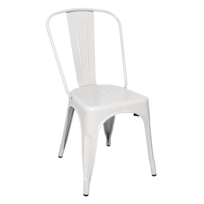 Bolero Bistro Stalen Bijzetstoel Wit (4 Stuks) - GL332