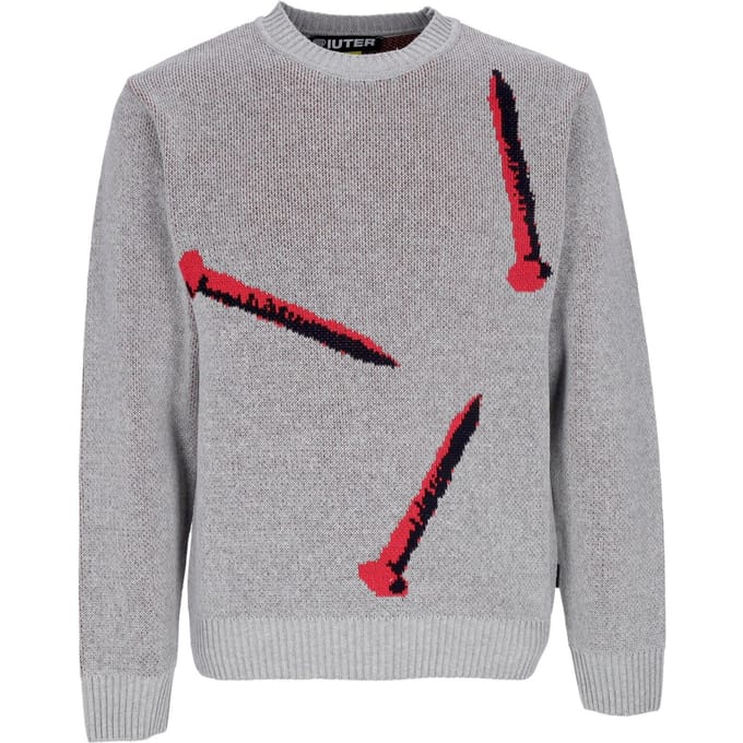 Heren nagels jumper grijze trui