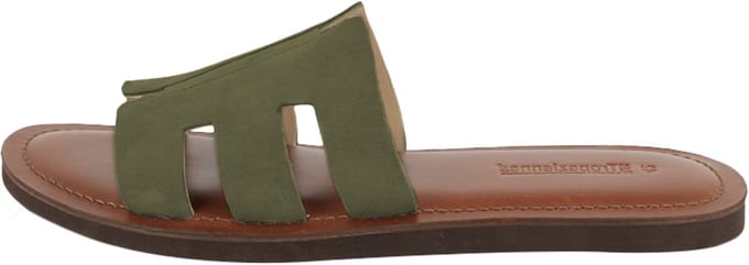 Emia Suede platte leren sandalen