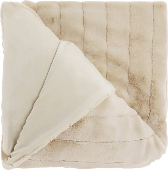 Unique Living Plaid Norah - Polyester - Creme/Wit - 150 x 200 x 0 cm (BxHxD)