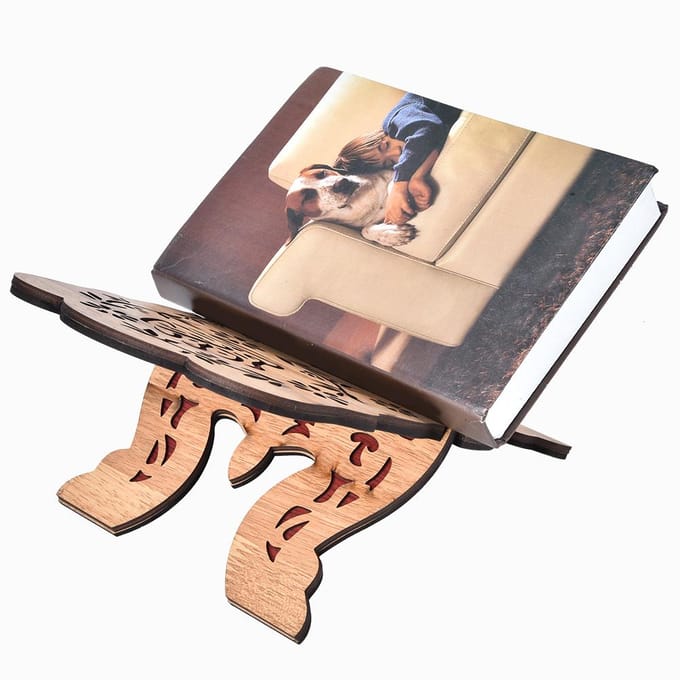 29.2cm Lang Dichtheidsbord Koran Koran Heilig Boek Houder Islam Decoratie Boekensteun beige