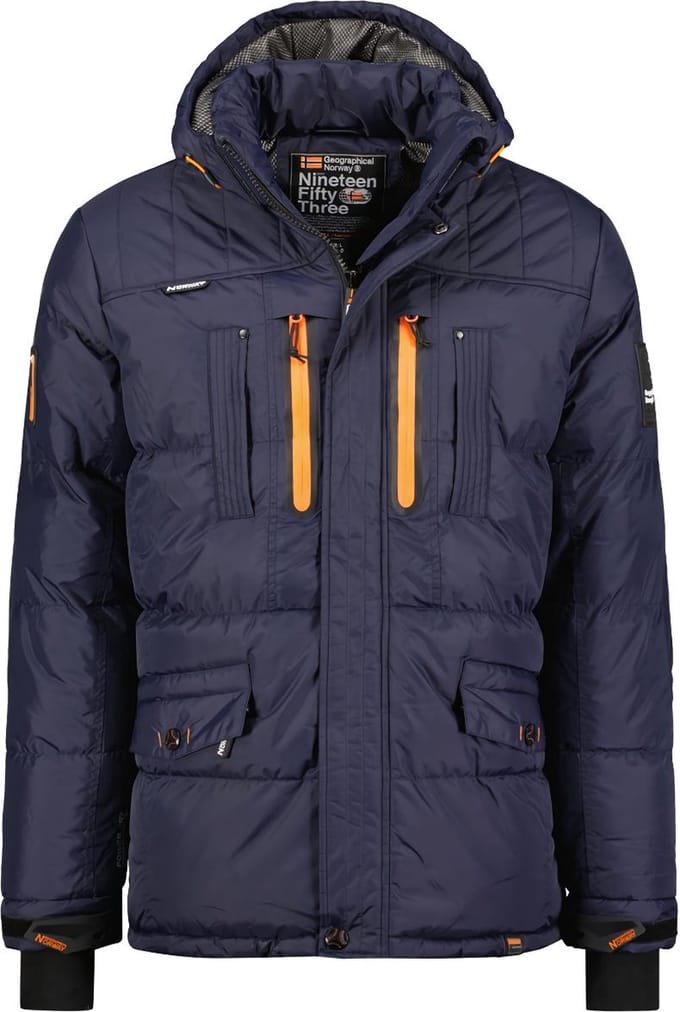 Warme Winterjas Basilboli Met Capuchon Blauw Geographical - S