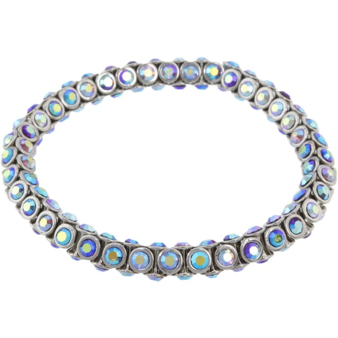 Behave - elastische armband - blauwe steentjes - sprankelend detail