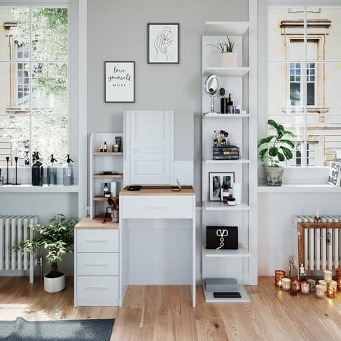 Moderne Kaptafel met Spiegel en Laden – 80 cm