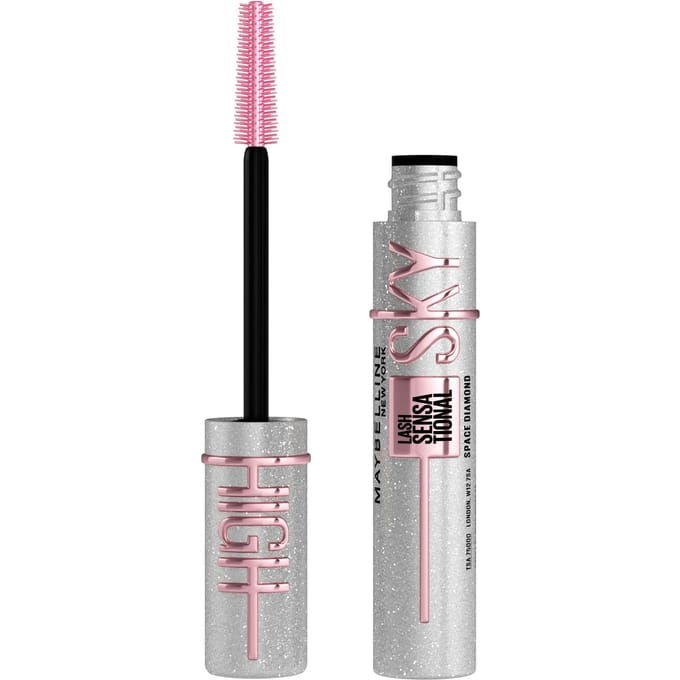 Maybelline New York Lash Sensational Sky High Mascara - Space Diamond - Glitter Topcoat - Eindeloos lengte en natuurlijk ogend volume - 7,2 ml