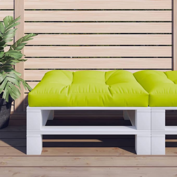 vidaXL Palletkussen 80x80x12 cm stof heldergroen