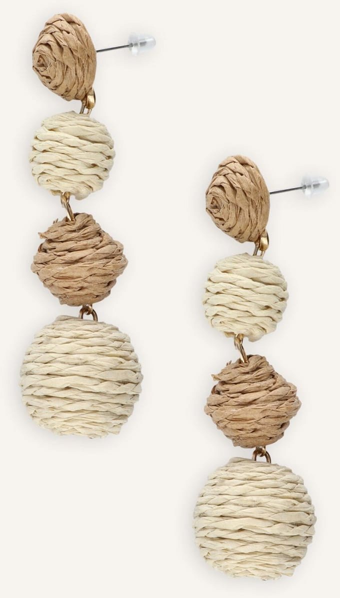 Notre-V Earrings Dots Sieraden Dames - Beige - Maat ONESIZE