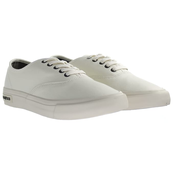Seavees Legend Sneaker Standaard Bleach Poplin Wit Dames Trainers