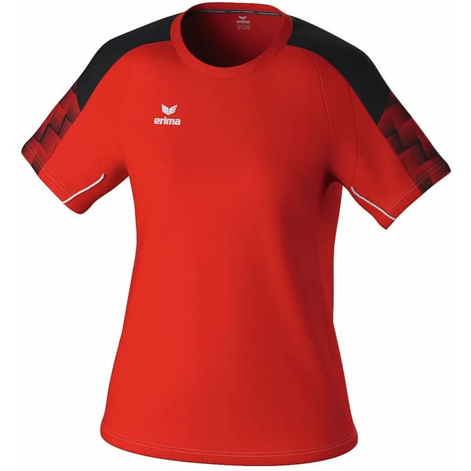Erima Evo Star T-Shirt Dames - Rood / Zwart | Maat: 42
